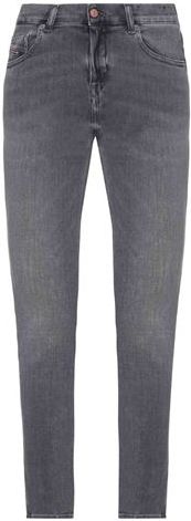 Donna Pantaloni jeans Grigio 27W-30L 95% Cotone 3% Poliestere 2% Elastan Pelle di bovino