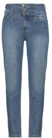 Donna Pantaloni jeans Blu 40 100% Cotone