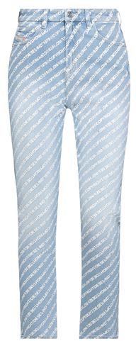 Donna Pantaloni jeans Blu 25W-32L 98% Cotone 2% Elastan Pelle di bovino