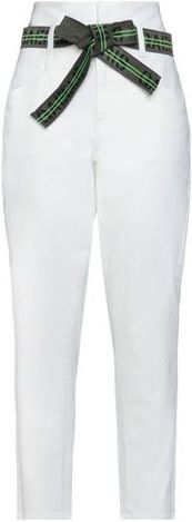 Donna Pantaloni jeans Bianco 28 99% Cotone 1% Elastan