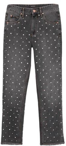 Donna Pantaloni jeans Antracite 40 100% Cotone Swarovski Ottone