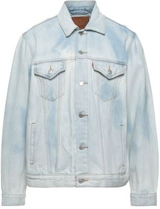 Uomo Capospalla jeans Blu S 100% Cotone