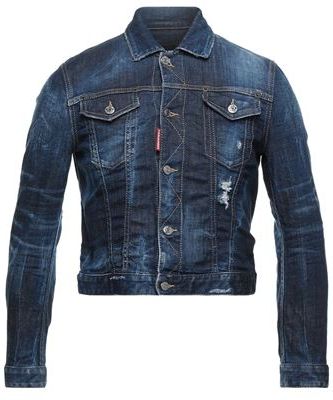 Uomo Capospalla jeans Blu 48 98% Cotone 2% Elastan