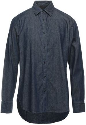 Uomo Camicia jeans Blu XS 100% Cotone Poliammide