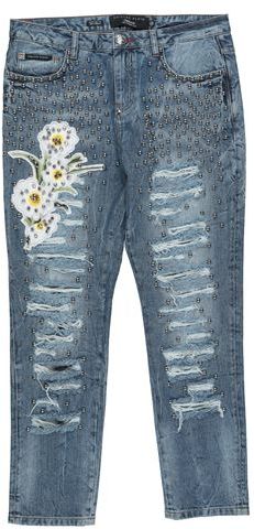 Donna Pantaloni jeans Blu 25 100% Cotone
