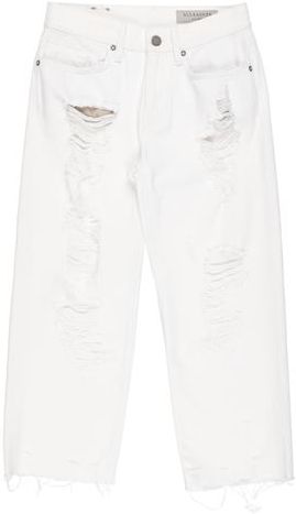 Donna Pantaloni jeans Bianco 25 100% Cotone