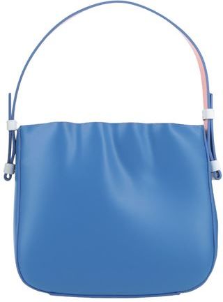 Donna Borsa a mano Azzurro 100% Pelle