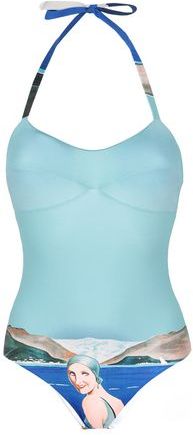 Donna Costume intero Verde chiaro M 80% Poliammide 20% Elastan