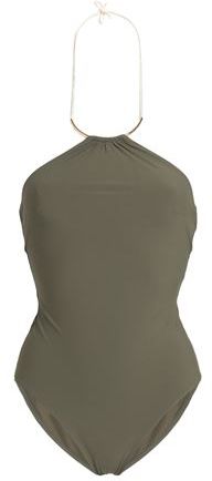 Donna Costume intero Verde militare S 71% Poliammide 29% Elastan