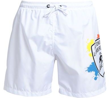 Uomo Boxer da mare Bianco M 100% Poliestere