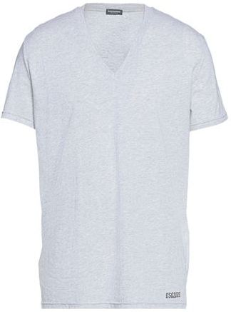 Uomo T-shirt intima Grigio chiaro L 95% Cotone 5% Elastan