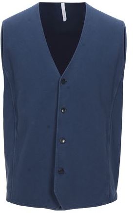 Uomo Gilet Blu 48 100% Cotone