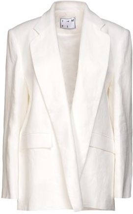 Donna Blazer Bianco S 100% Lino