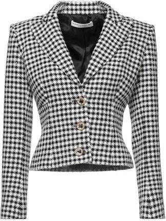 Donna Blazer Bianco 42 41% Lana 26% Cotone 14% Poliammide 11% Acrilico 8% Poliestere