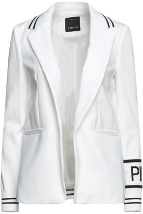 Donna Blazer Bianco 38 100% Poliestere Poliammide Elastan Viscosa