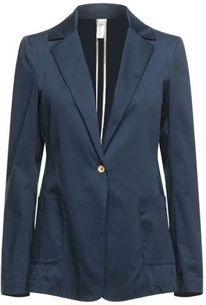 Donna Blazer Blu scuro M 98% Cotone 2% Elastan