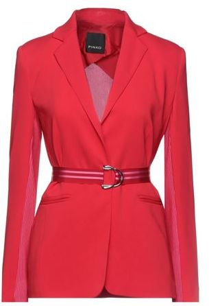 Donna Blazer Rosso 38 98% Poliestere 2% Elastan Viscosa