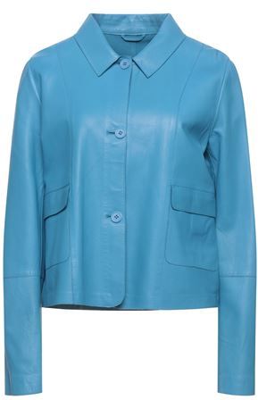 Donna Blazer Azzurro 46 100% Pelle di agnello