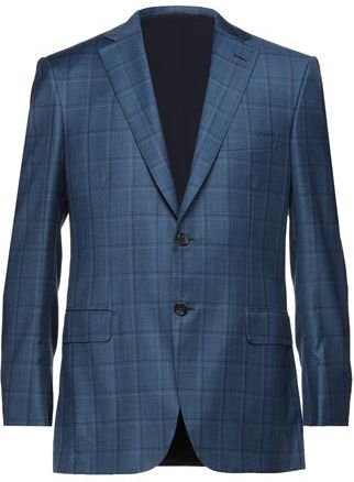 Uomo Blazer Avio 52 100% Lana Vergine