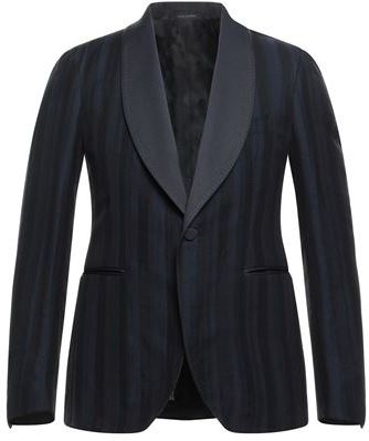 Uomo Blazer Blu scuro 48 55% Lana Vergine 32% Lino 13% Seta