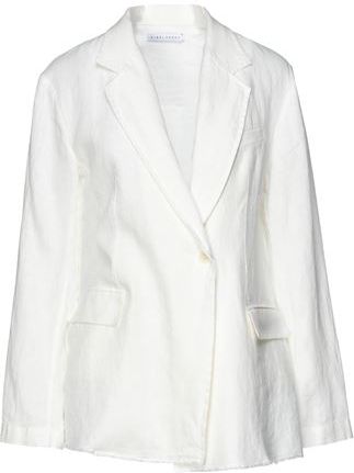 Donna Blazer Bianco S 100% Lino