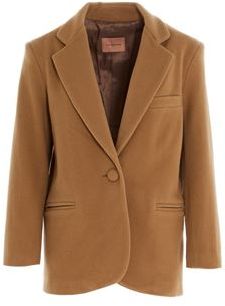 Donna Blazer Beige S Poliestere