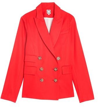 Donna Blazer Rosso 38 100% Cotone