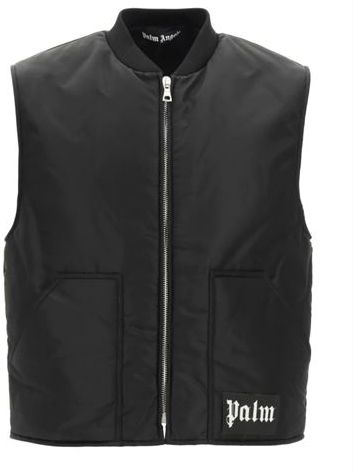 Uomo Gilet Nero S Poliestere