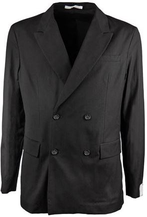 Uomo Blazer Nero M Cotone