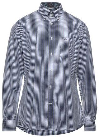 Uomo Camicia Blu notte 38 100% Cotone