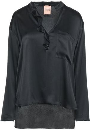 Donna Blusa Nero M 65% Acetato 35% Seta