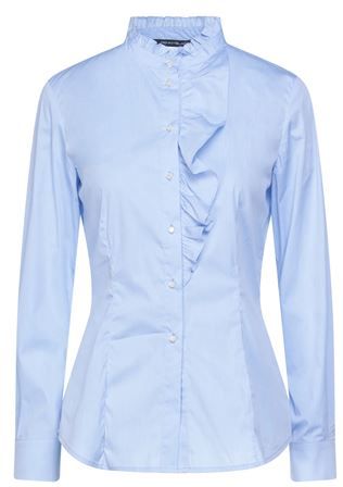 Donna Camicia Celeste 38 74% Cotone 22% Poliammide 4% Elastan