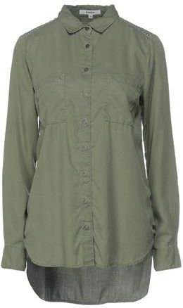 Donna Camicia Verde militare XS 100% Lyocell