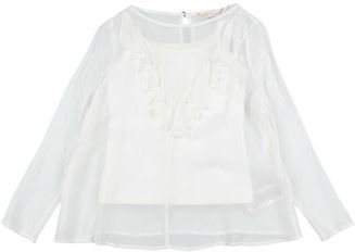 Bambina Blusa Bianco 8 100% Viscosa Cotone Elastan