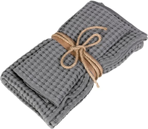 Asciugamano Ospite (coppia 1+1) - NETTARE - Piombo