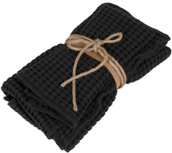Asciugamano Ospite (coppia 1+1) - NETTARE - Nero