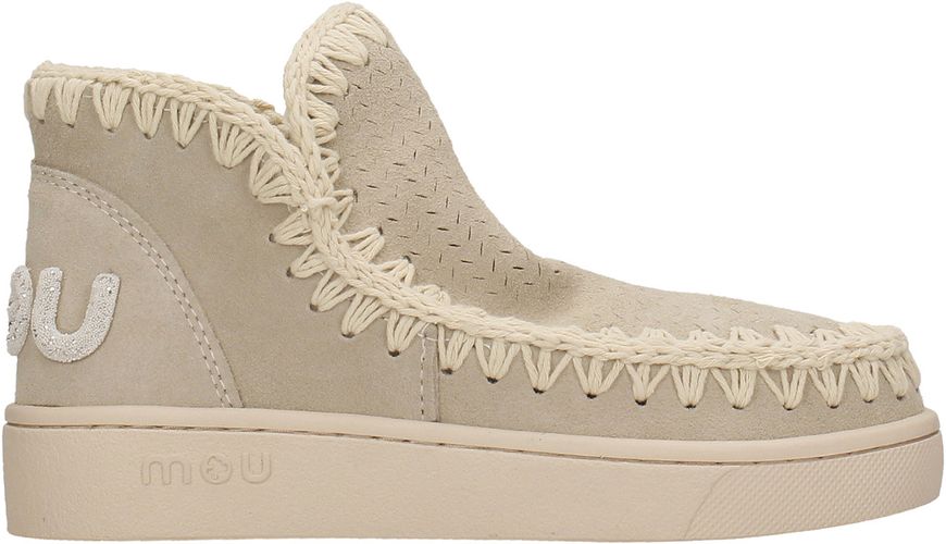 tronchetti tacco basso Sneaker in Camoscio Beige