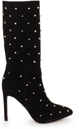 Waylyn Studded Tall Boot Black Suede