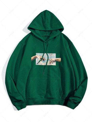 Helping Hands Vintage Graphic Front Pocket Lounge Hoodie