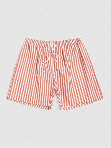 Striped Casual Drawstring Beach Shorts