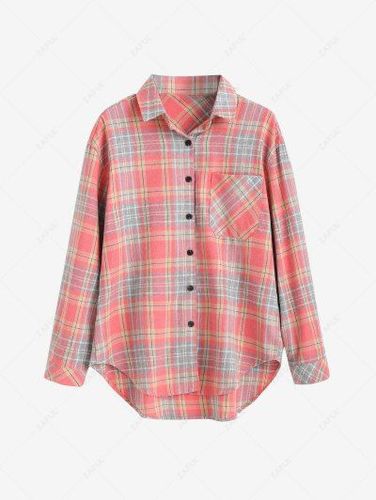 Plaid Pocket Button Up Shirt