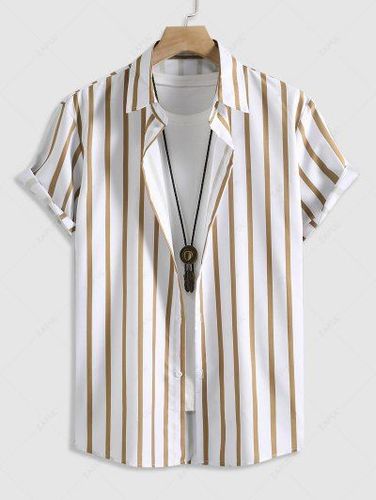 Button Up Striped Short Sleeve Shirt