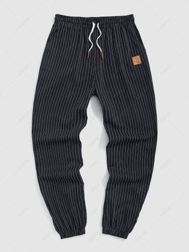 Stripes Pattern Drawstring Jogger Pants