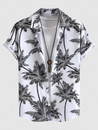 Coconut Tree Print Short Sleeve Shirt