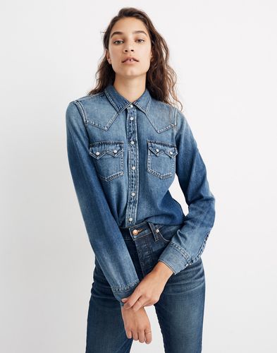 Denim Western Shirt in Basie Wash