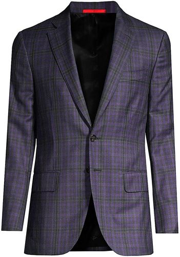 Classic-Fit Delain Selection Plaid Wool Sportcoat - Grey - Size 40