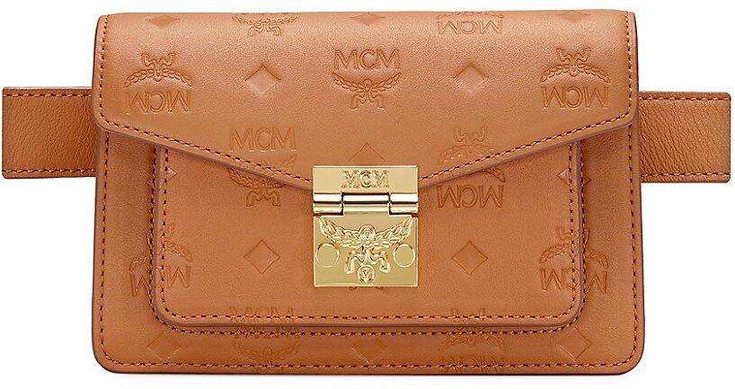 Extra-Mini Patricia Monogram Leather Belt Bag - Cognac