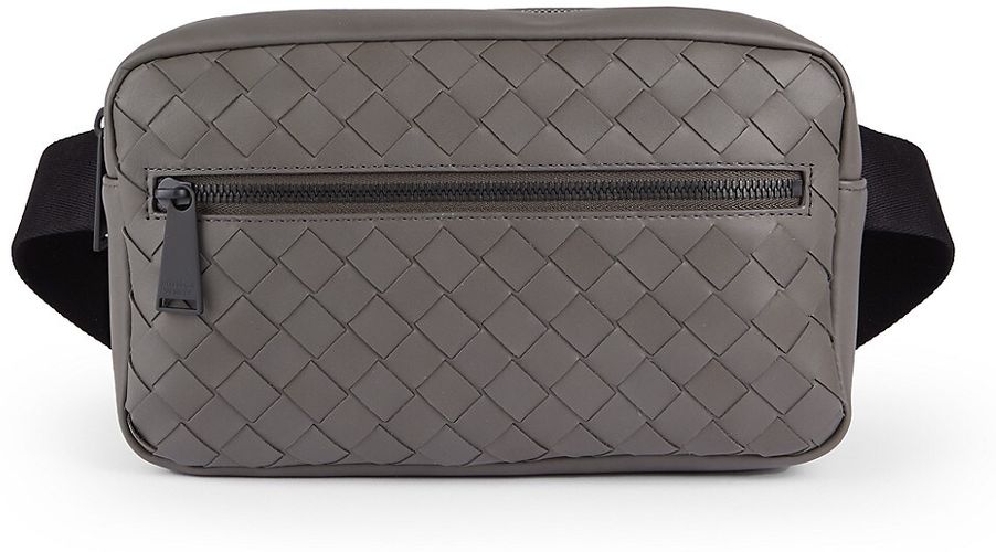 Zip Leather Belt Bag - Graphite