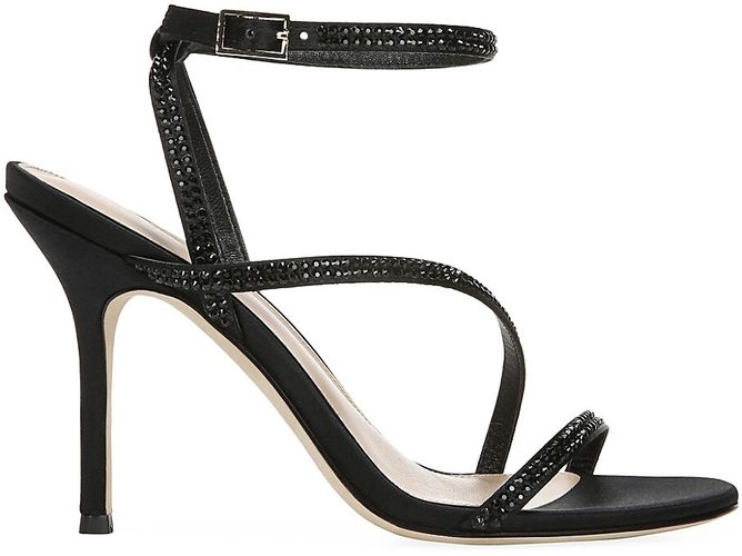 Pavlina Embellished Satin Sandals - Black - Size 11