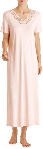 Moments Short-Sleeve Long Gown - Crystal Pink - Size Small